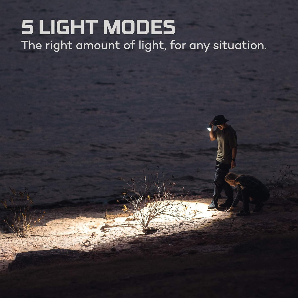 12K lumen rechargeable adjustable beam LED flashlight with USB powered LED reading light bundle H983