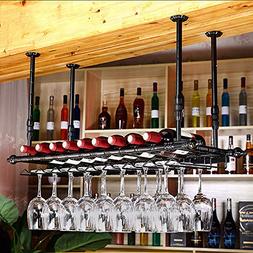 Rustic Metal Wine Rack Wall Mounted M481