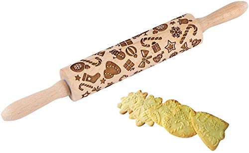 Christmas Wooden Rolling Pins T6188