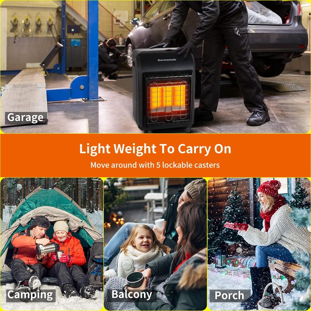 Portable LP Gas Heater with 3 Power Settings, 18,000 BTU L6772