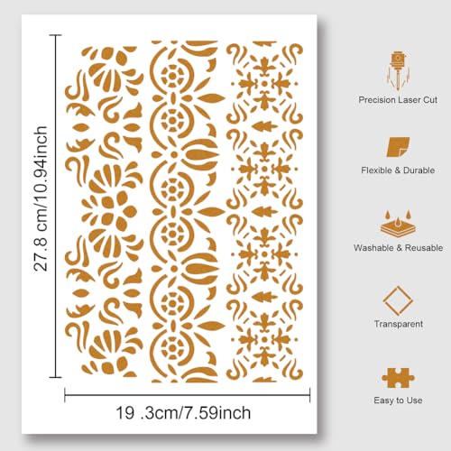 11.69x8.27 Inch Reusable Craft Stencils Q848