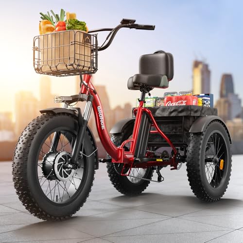 Electric Trike 20" Fat Tire 3 Wheel Folding Electric Tricycle R3621