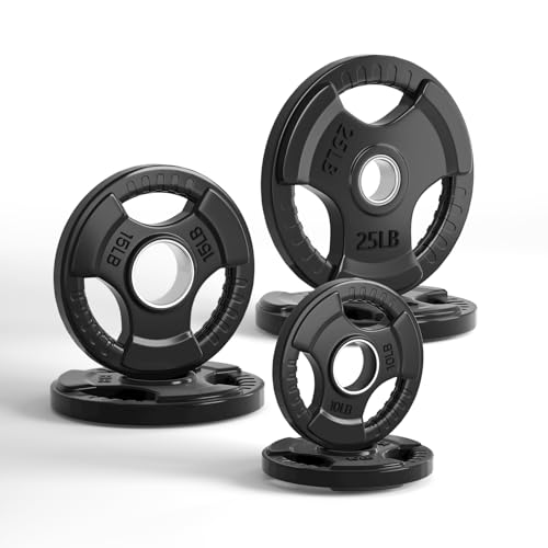 2.5-45LB Rubber Olympic Grip Weight Plates E331