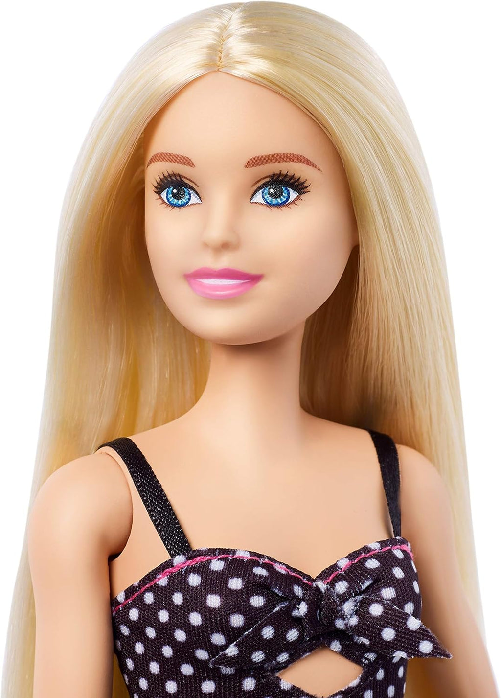 Polka Dot Outfit Doll with Long Blonde Hair F828734