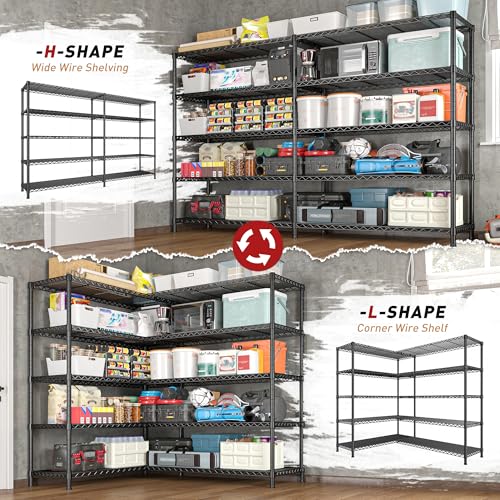 73''W 5-Tier Metal Wire Shelving Unit V102006