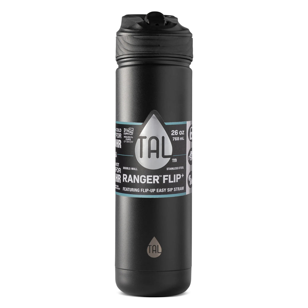 Black 26 oz Stainless Steel Water Bottle F2973