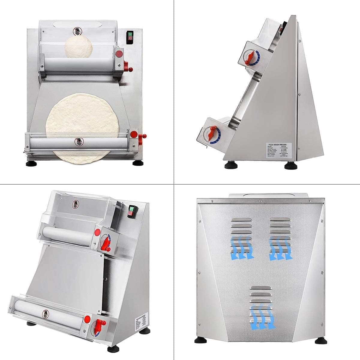 Pizza Press, Automatic Pizza Dough Roller Machine, Commercial Dough Sheeter Maker Y370