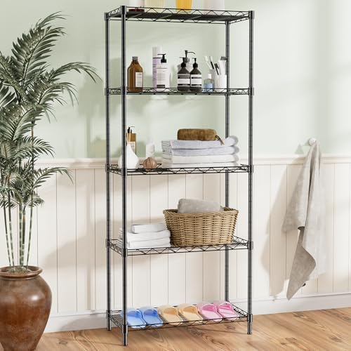 5-Tier Adjustable Metal Wire Shelving Unit Q736