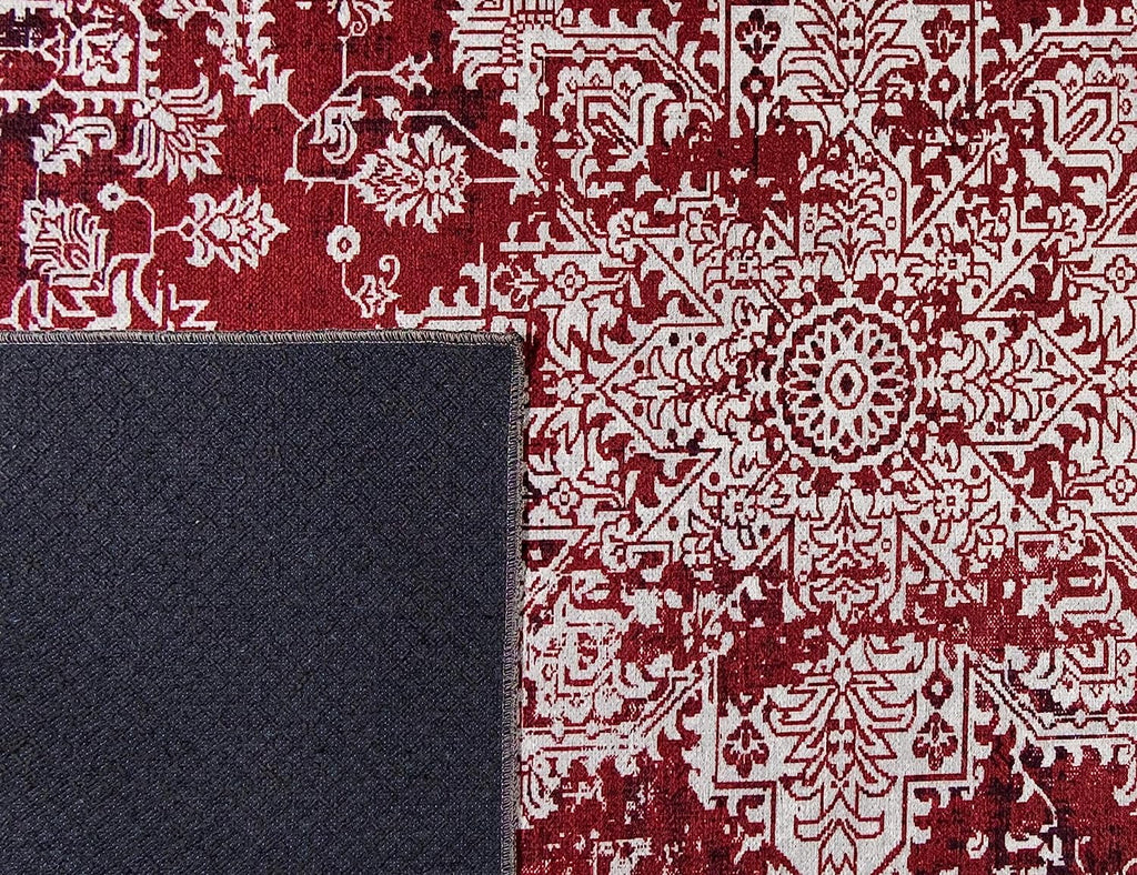 Washable Area Rug Low Profile Persian Runner Anti Slip Backing Foldable Carpet S25185