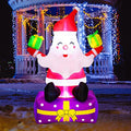 Inflatable Santa Claus with Gift Boxes LED Lights Yard Decor J288