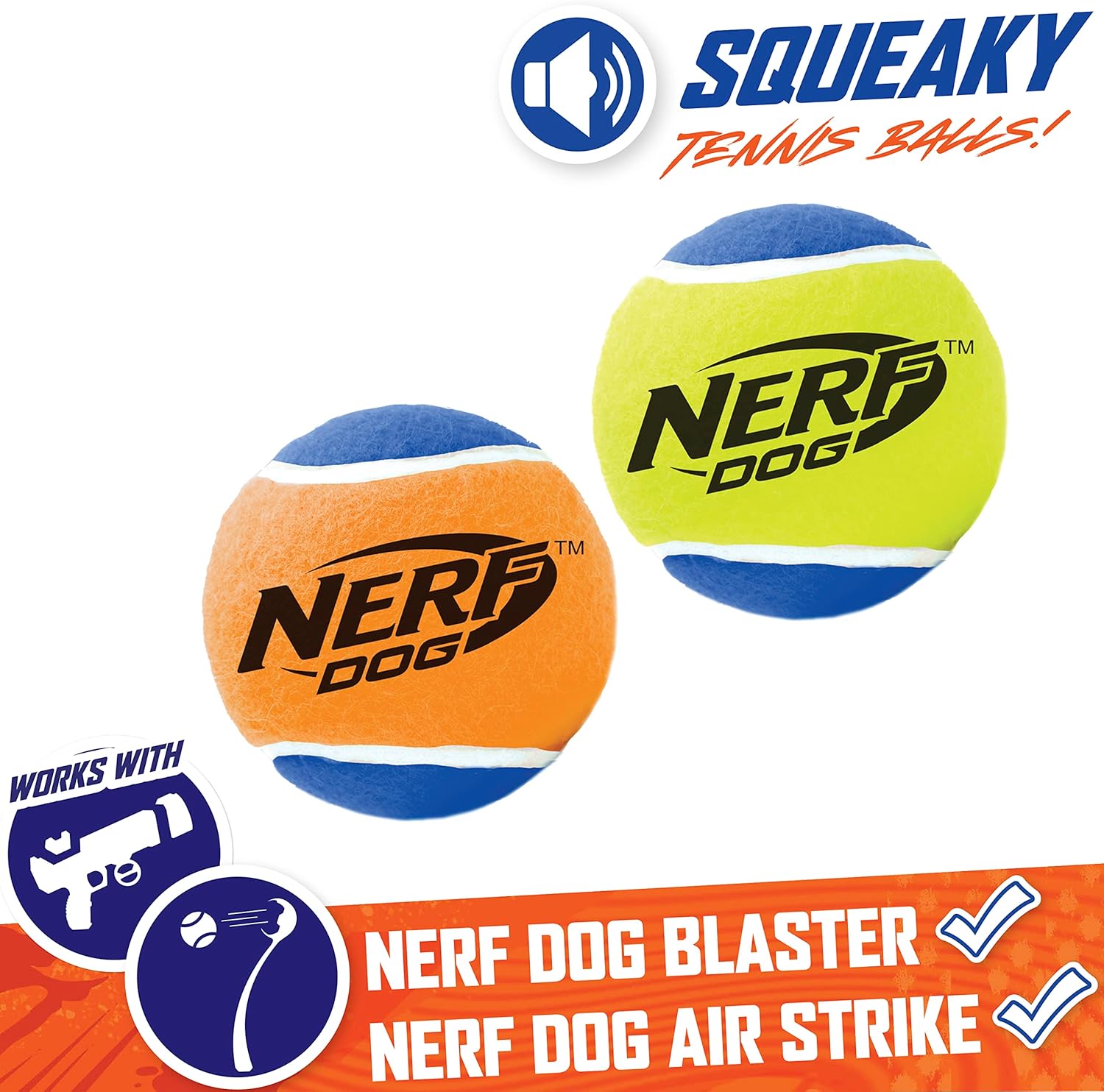 Tennis Ball Dog Toys, 3 Inches, Two Pack R852337