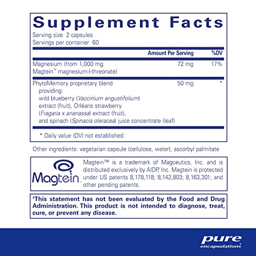 120 Capsules Magnesium-L-Threonate Supplement Y46866