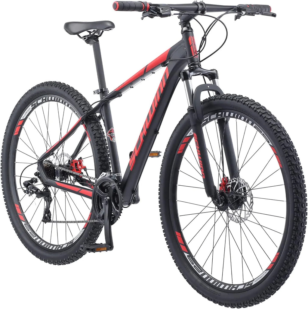 Open Box 24 Speed 29 Inch Wheels Matte Black Red Mountain Bike L234