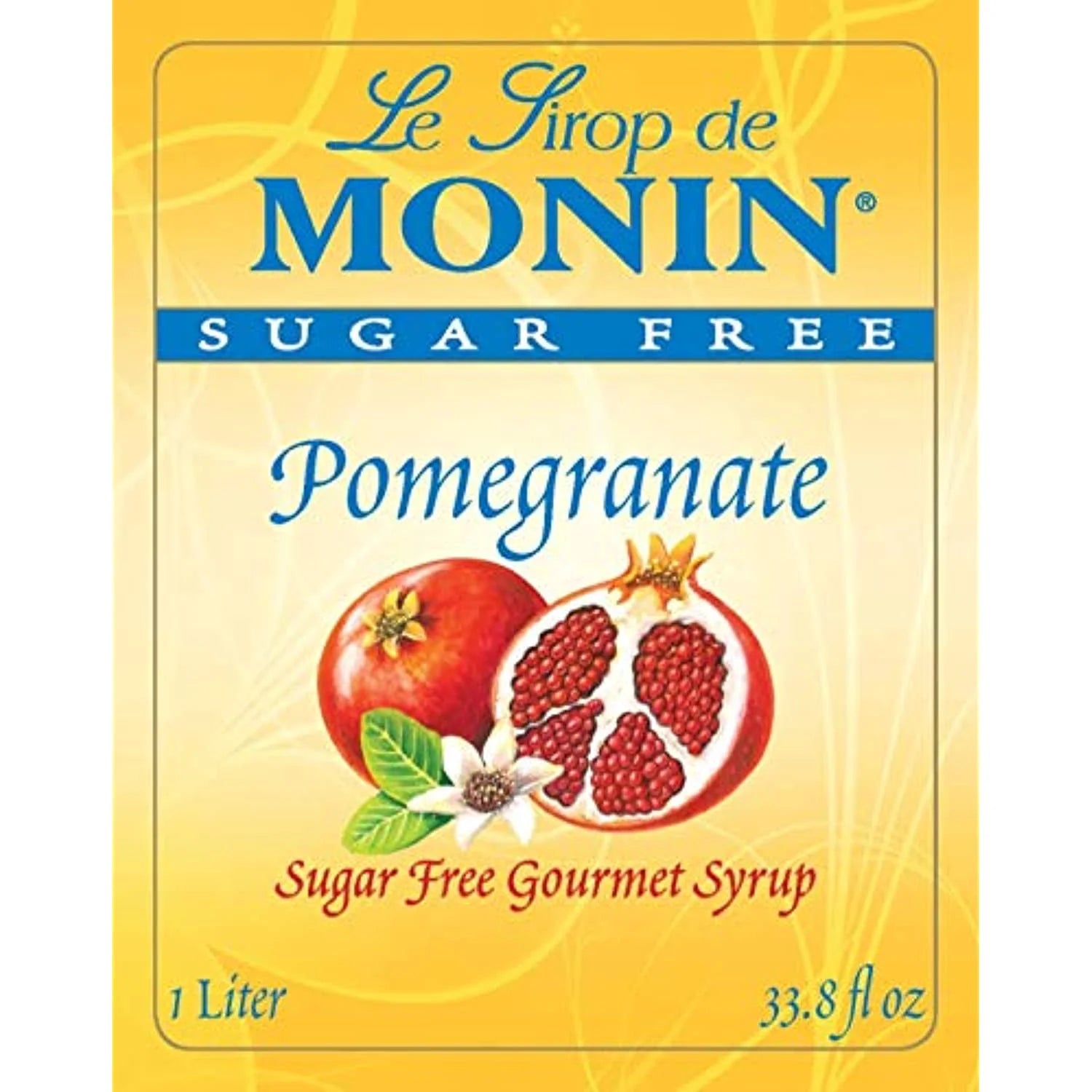 Monin Sugar Free Pomegranate Syrup, 33.8-Ounce Plastic Bottle S4605