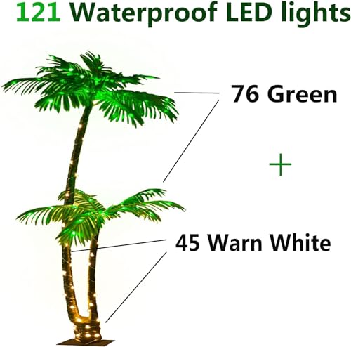 5Ft 121 LED Light Up Artificial Palm Tree A54722