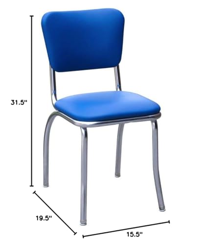 Red Glitter Sparkle Chrome Kitchen Chair E8822