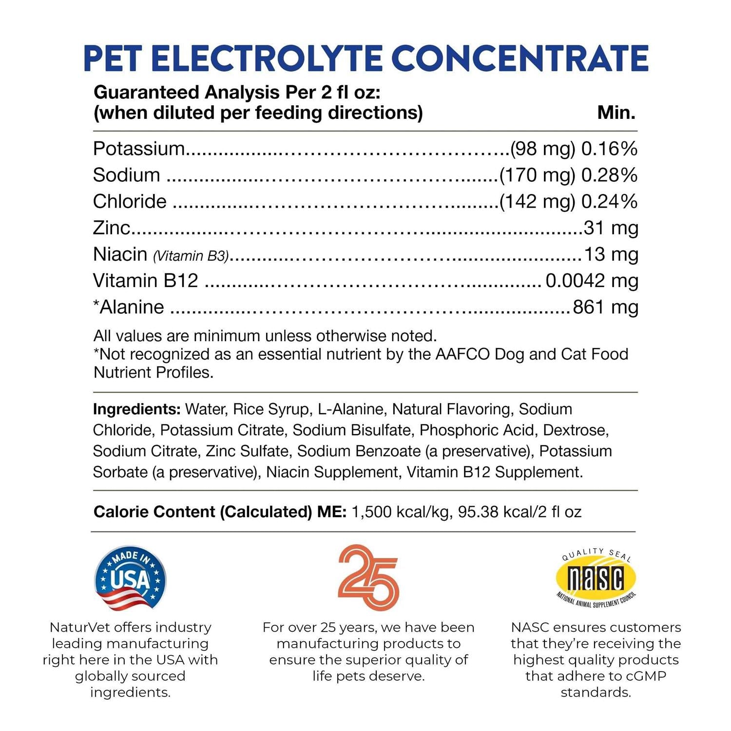 16 oz Pet Electrolyte Concentrate X38724