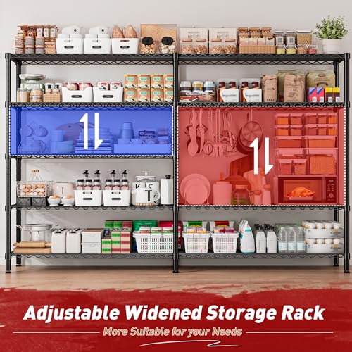 73''W 5-Tier Metal Wire Shelving Unit V102006