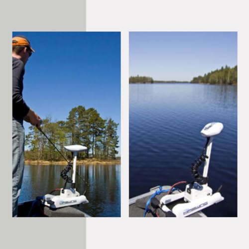 12V 55LB 48 Inch Shaft Bow Mount Electric Trolling Motor with Remote Control V11302