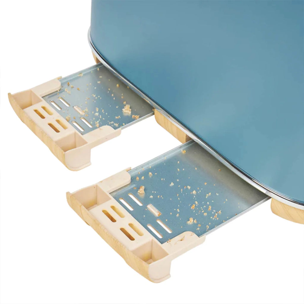 4 Slice Wide Slot Toaster Stone Blue Q235106