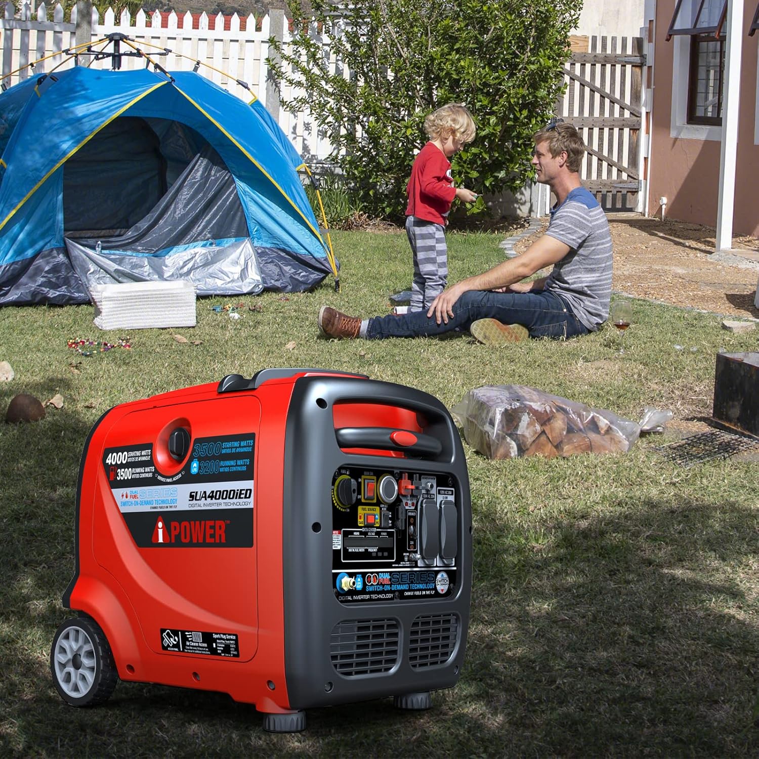 4000 Watt Portable Inverter Generator Gas & Propane Powered Z735174