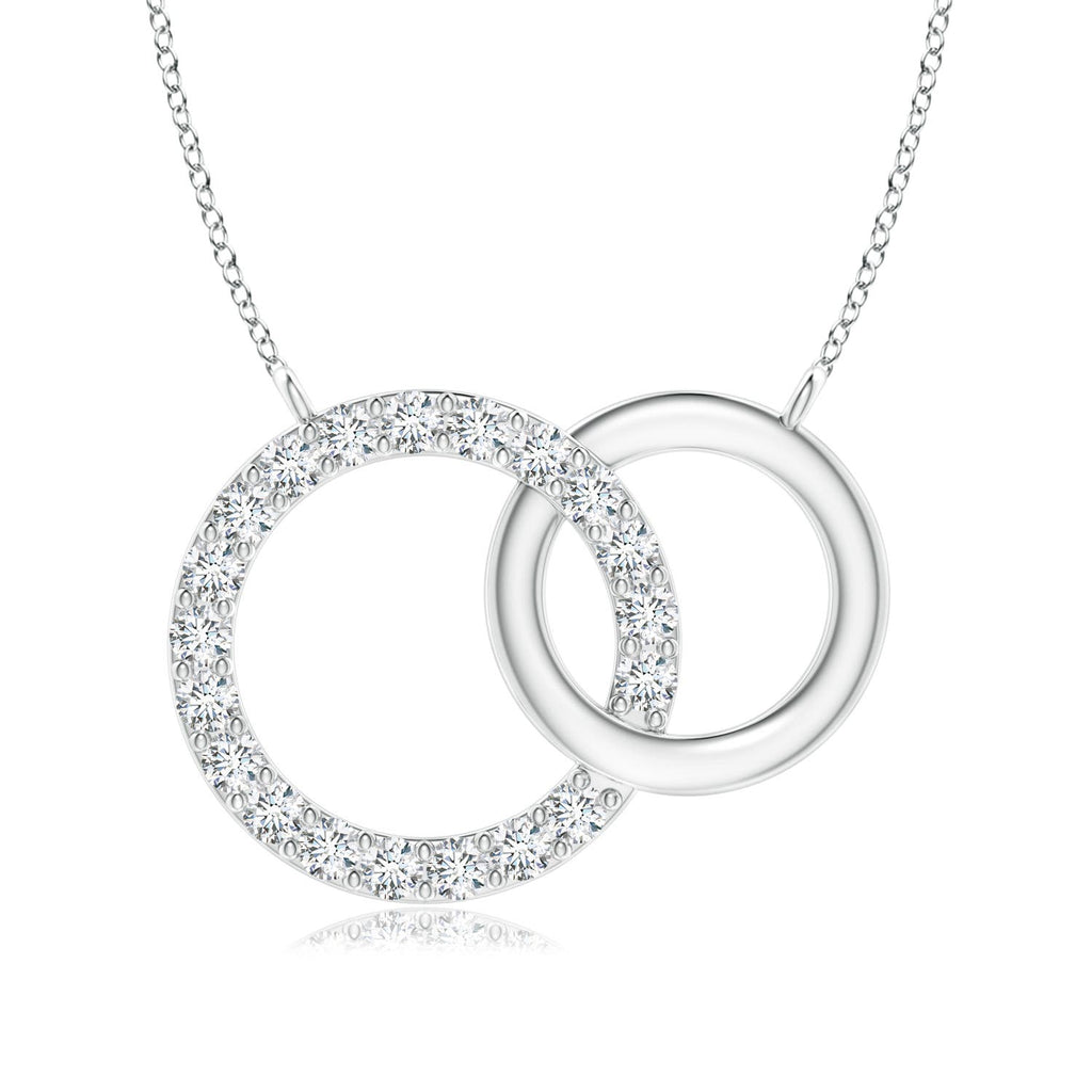 Natural Diamond Pendant Necklace in 14K White Gold V71312
