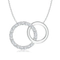 Natural Diamond Pendant Necklace in 14K White Gold V71312