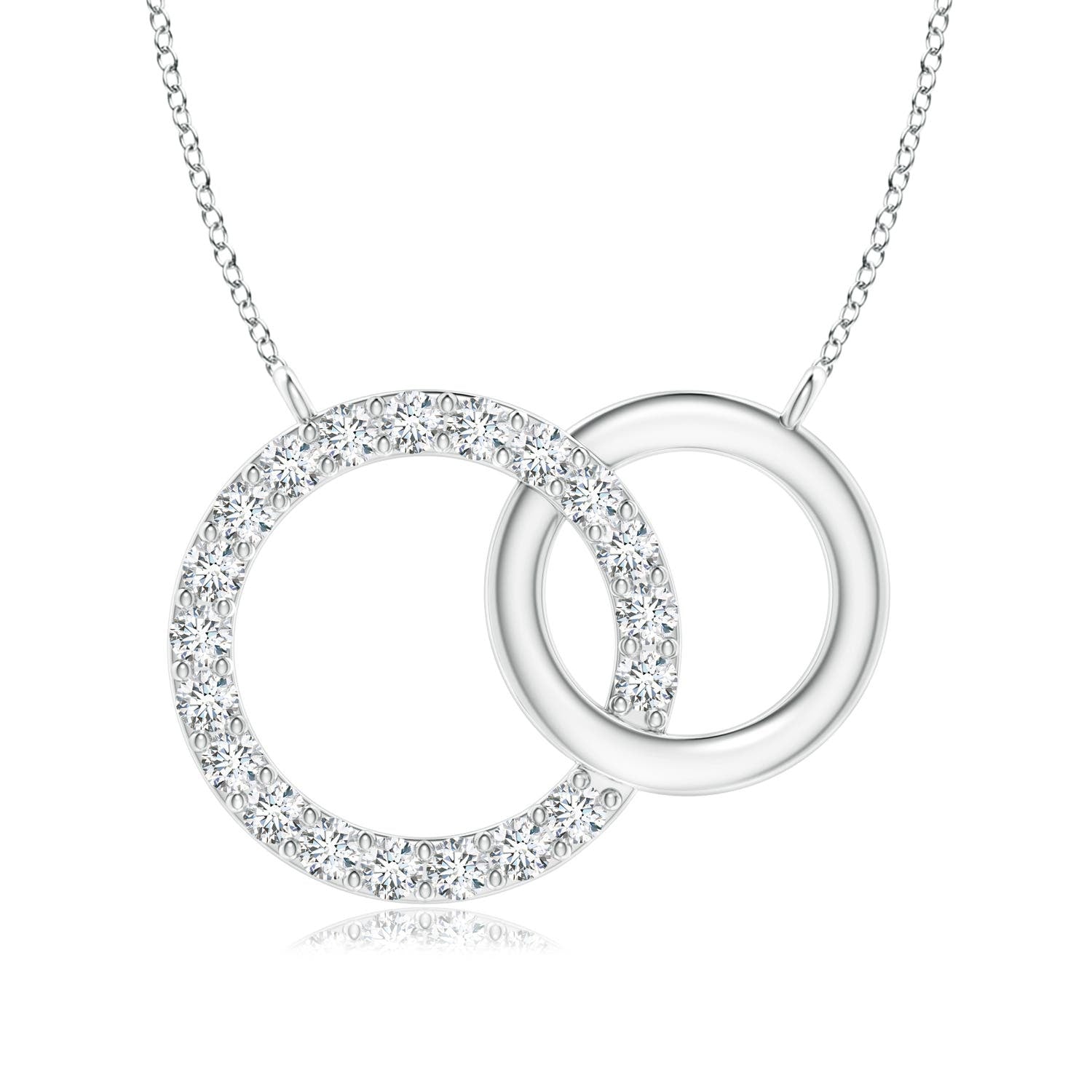 Natural Diamond Pendant Necklace in 14K White Gold V71312