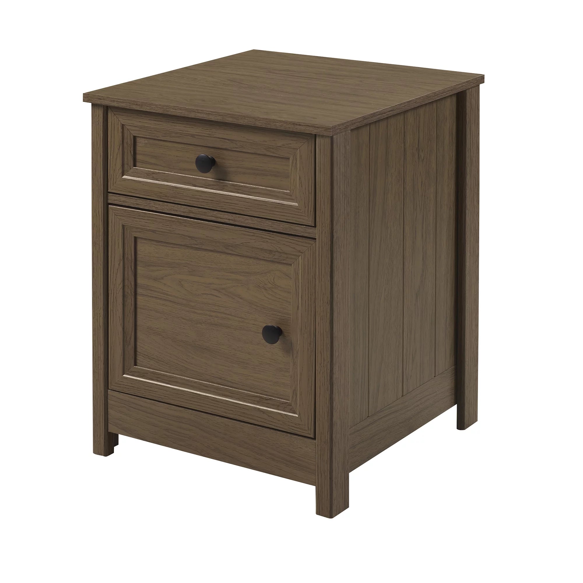 Dark Walnut 1 Door and Drawer Nightstand Z86963