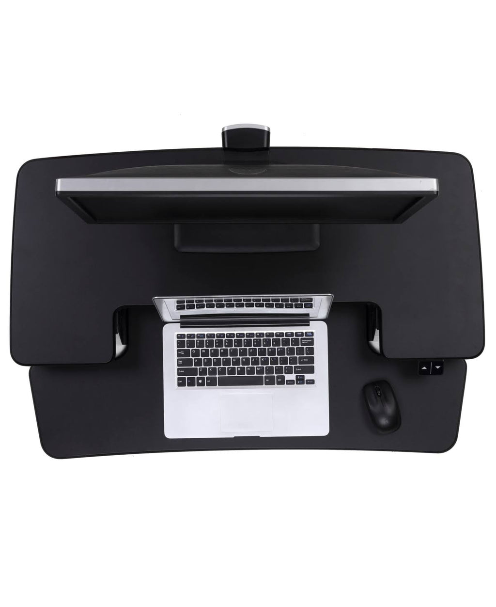Black electric standing desk converter X28725