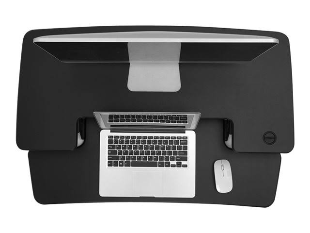Black electric standing desk converter X28725