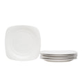 White Square Salad Plate Set of 6 O550104