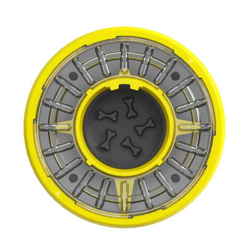 Yellow Dog Puzzle Slow Feeder Bowl D9558