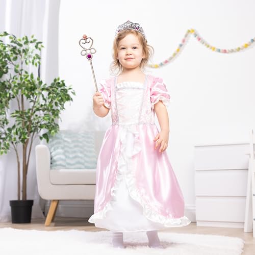 3 pcs Pink Gown Tiara Wand Costume Set X318