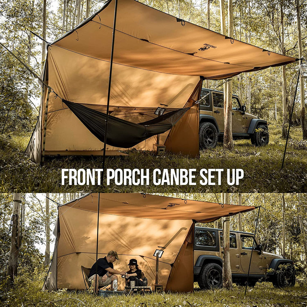 Hammock Hot Tent with Stove Jack, Waterproof Camping Tarp, PU3000mm 4 Season Tent V8052