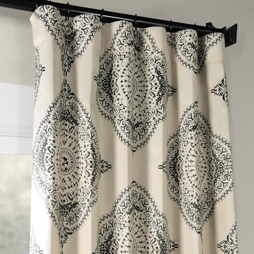 Printed Room Darkening Curtains 50 X 84 Henna Clover F73846