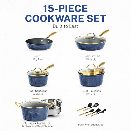 15 Pc Non Stick Induction Cookware Set A669