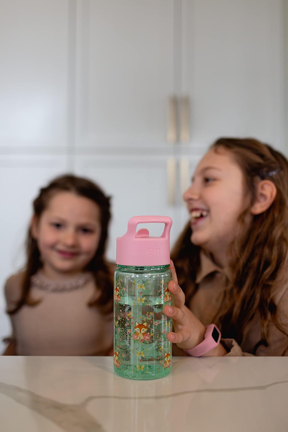 Kids Water Bottle Plastic BPA-Free Tritan Cup with Leak Proof Straw Lid 12oz G2142