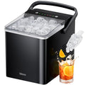 Black Self-Cleaning Ice Machine, 26Lbs/24H, 2 Sizes of Bullet Ice D691660