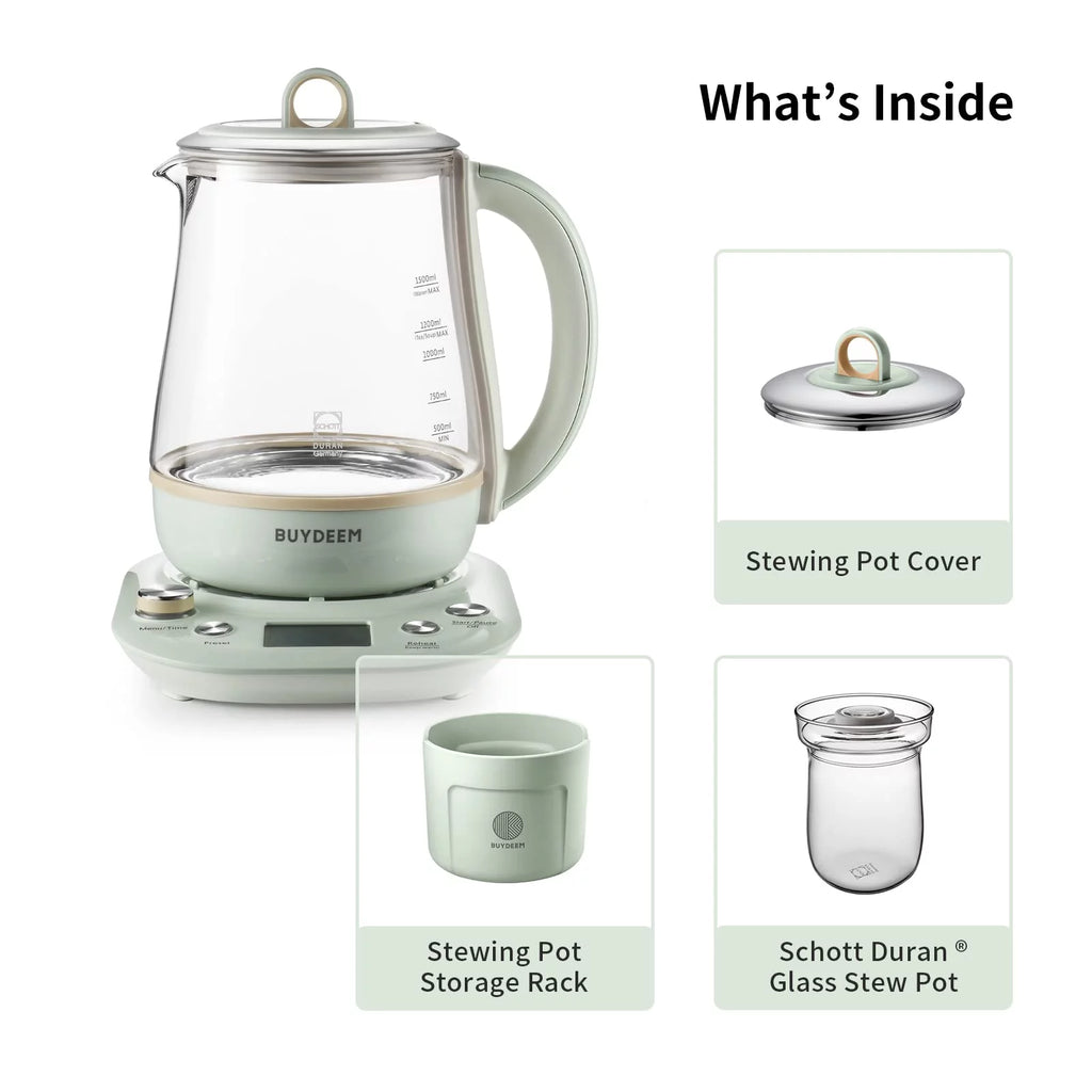Green Glass Electric Kettle 1.5L A186