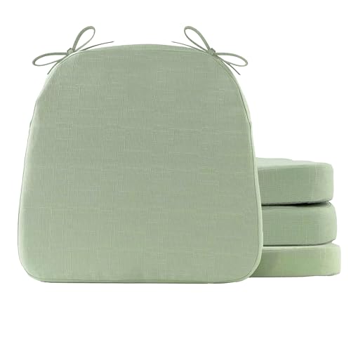 Sage Green 16"x16"x2" Set of 2 Chair Cushions with Ties L64038