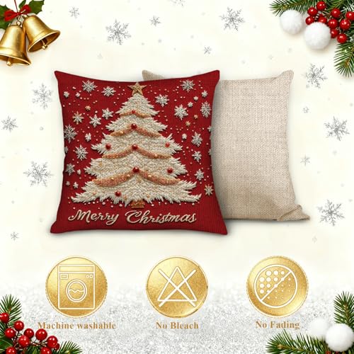 Christmas Throw Pillow Covers 18X18 Set of 4 R757