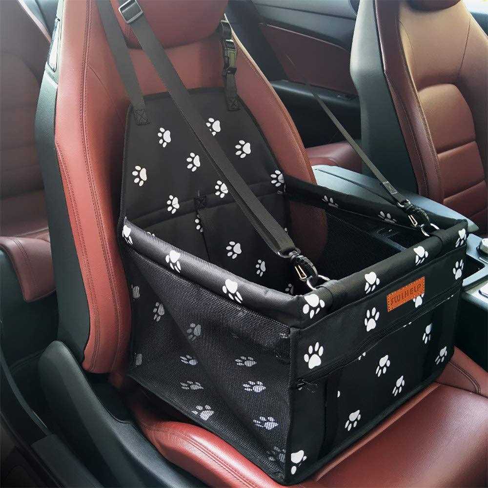 Dog Car Seat with Clip-On Safety Leash and PVC Support Pipe L137