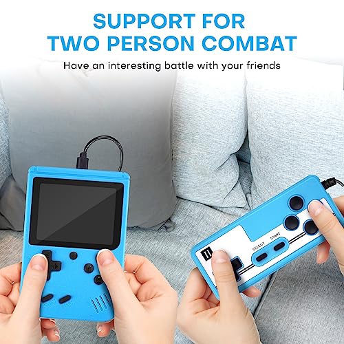 Handheld Retro Video Game Console with 3.0 Inch Screen (Blue-800 Games) N46226