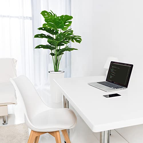 Set of 2 Artificial Areca Palm Plants, 32 Inch Fake Tropical Palm Trees with Greenery Leaves and Stems V191967