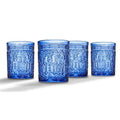 11 oz Blue Double Old Fashion Glass Set of 4 E643