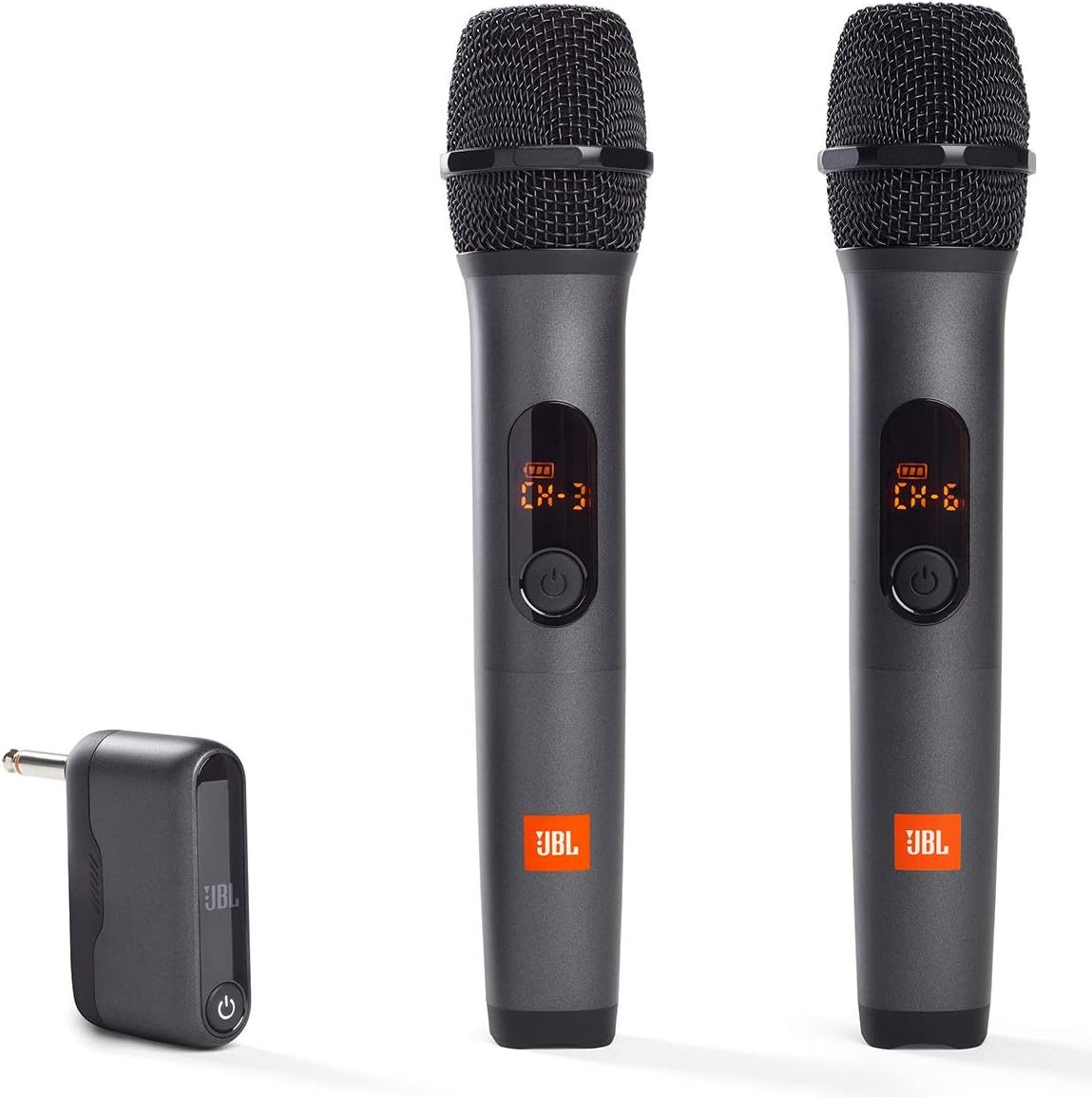 Black Wireless Two Microphone System with Dual-Channel Receiver X822