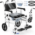 Foldable Aluminum Shower Chair with Wheels L2881