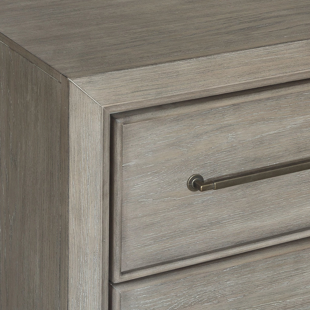 Gray Wood Queen Bedroom Set with Dresser, Mirror, Nightstand, and Chest K120