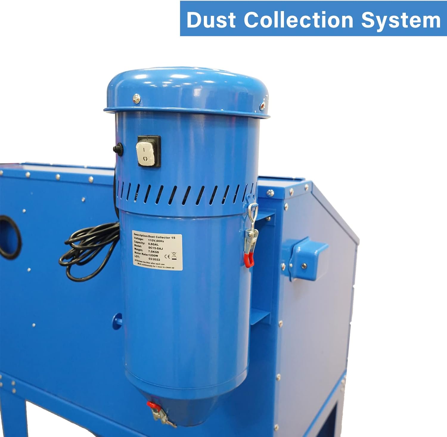 90 Gallon Sandblasting Cabinet with Dust Collection S576400